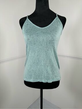 Michelle by Comune Mint Green Linen Blend Knit Cami Tank Top Size XS